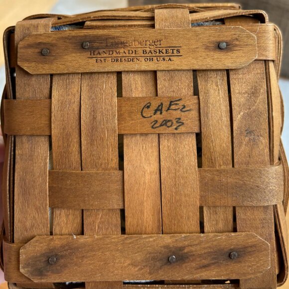 Vintage Longaberger Spring Floral Tarragon Basket Set With Protector Liners - Picture 6 of 16